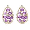 Teardrop Rhinestone Diamond Earrings for Women - Elegant Party Accessories
