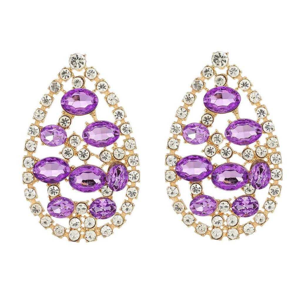 Teardrop Rhinestone Diamond Earrings for Women - Elegant Party Accessories