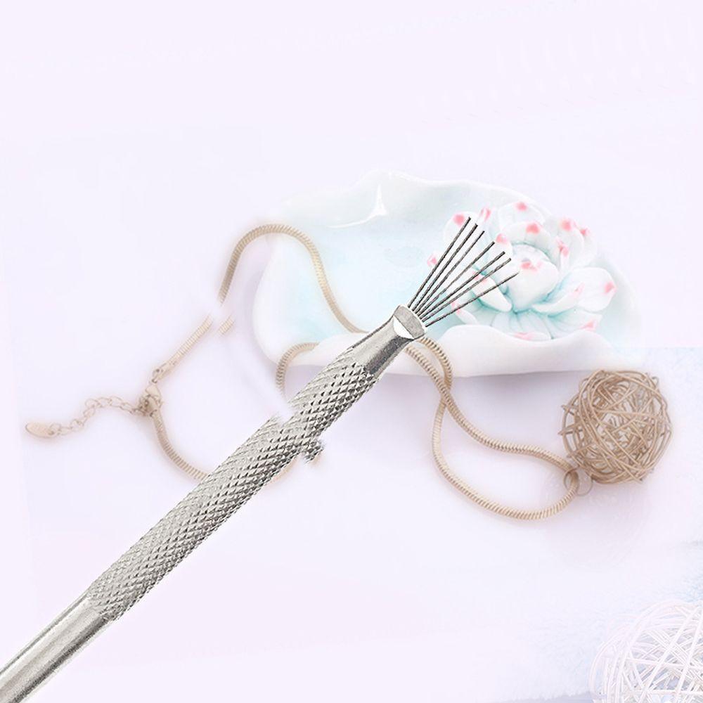 1/2/3pcs Handmade Modeling Clay Pottery Texture Brush 7 Pins Sculpting Ceramics Tool