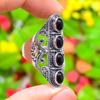 Black Onyx Gemstone Handmade 925 Sterling Silver Jewelry Ring Size 7.5 F3R02