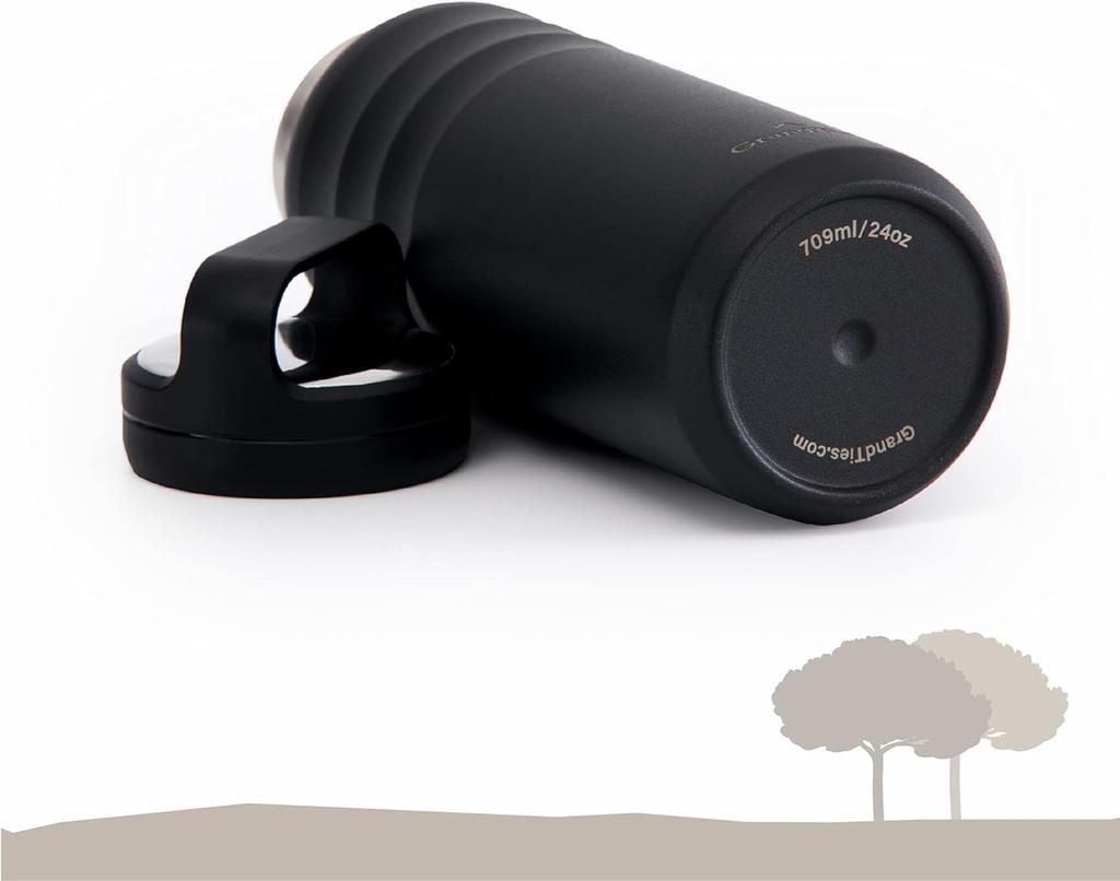 Кружка для воды из нержавеющей стали GRANDTIES с вакуумной изоляцией, с широким горлом, поставляется с 2 типами прямой подачи ледяной воды, горячей воды, легкой и большой, для занятий спортом