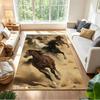 Sunset Horses Running Wild Non-Slip Home Carpet Design for Office Decor Living Room Gift