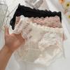 Women's Sexy Lace Briefs Transparent Solid Color Panties Female Breathable Underpants