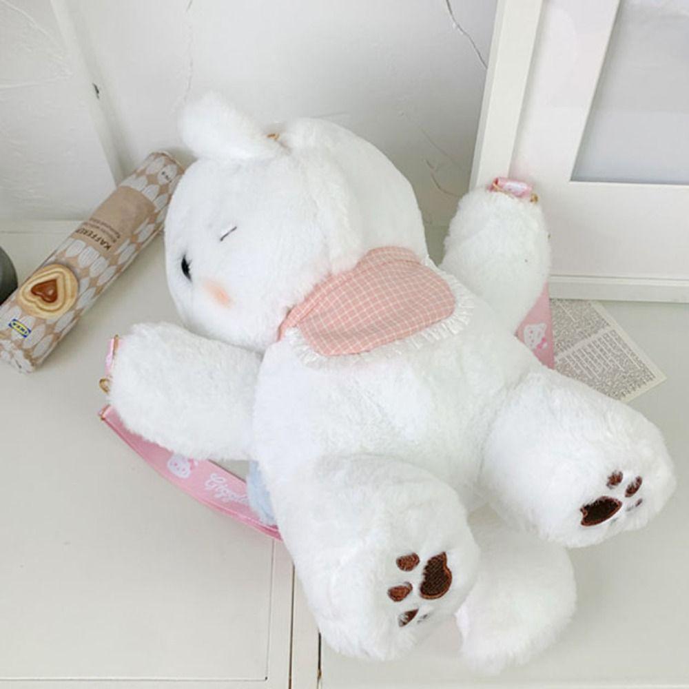 Korean Style Plush Doll Crossbody Bag JK Lolita Animal Shoulder Bag Children's School Bag Outdoor