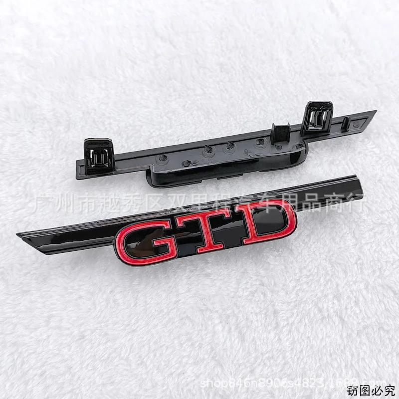 LMN1 VW 2026 Hot 1pcs ABS GTI GTD Logo Car Front Hood Grille Replacement Badge For Volkswagen VW Golf 8 Rline GTI Polo Jetta Touareg