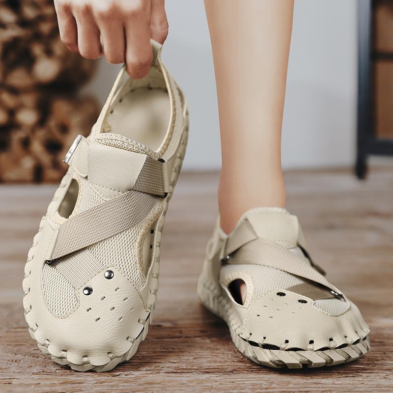 Men Sandals 2024 Brand Designer Shoes Outdoor Beach Slippers for Men Casual Shoes High Quality Non Slip Black/beige Man Slippers