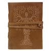 Кожаный дневник, коричневый цвет, антикварный блокнот ручной работы в кожаном переплете7 x 5 дюймов. Рельефное дерево