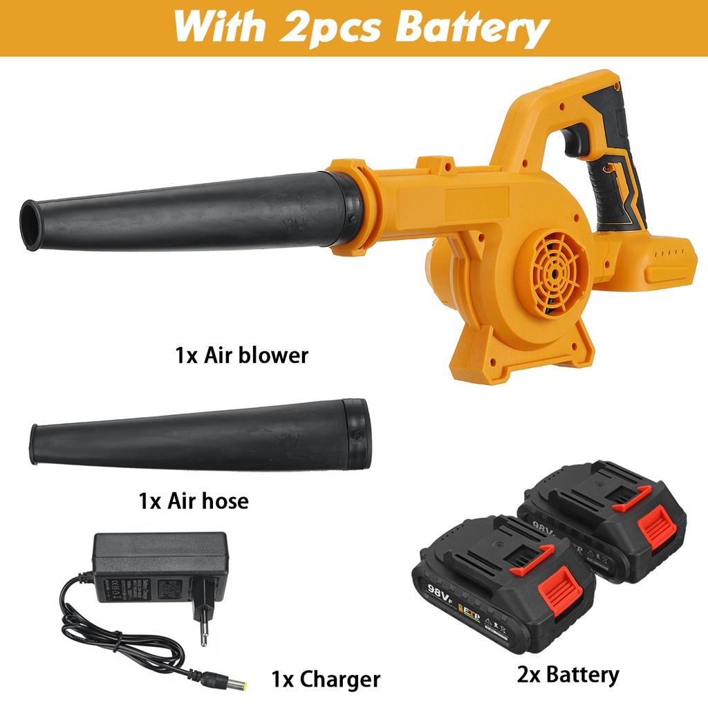 Аккумуляторная электрическая воздуходувка-пылесос ручной сборщик листьев турбо-воздуходувка очиститель пыли для компьютера для аккумулятора 18 В 98VF 2000 Вт