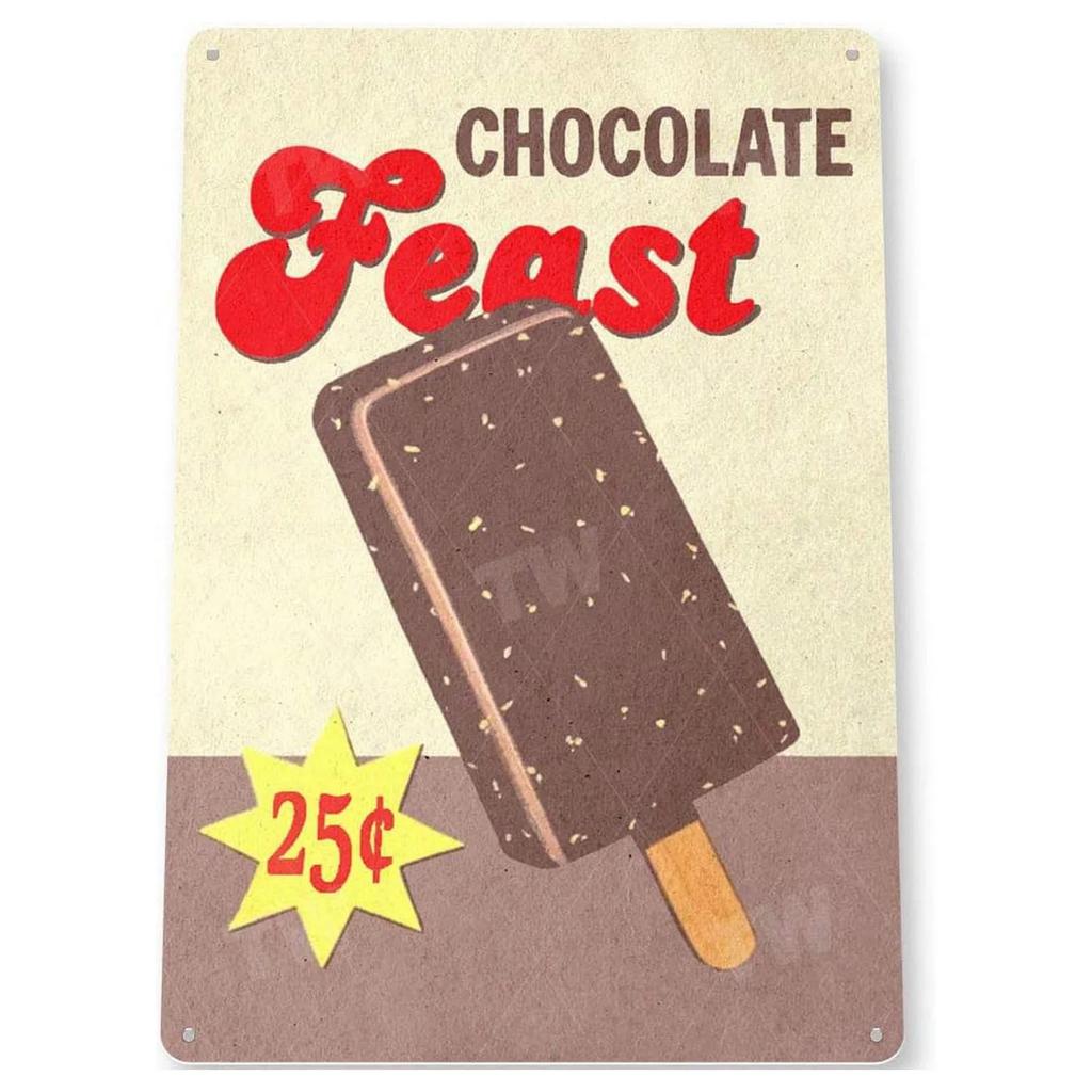Металлические жестяные таблички Шоколадное молоко Настенное украшение Табличка Винтажный художественный плакат Жестяная картина для мужской пещеры Дома Кафе Сада Клуба Бара