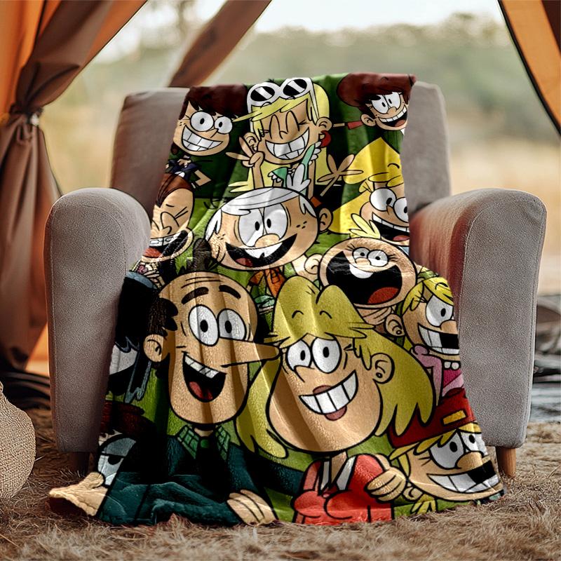 Loud House Flannel Blanket Soft Warm All-Season Throw, Design for Camping, Car Travel, Hiking Sofa, Bed, Office Perfect Gift for Parties