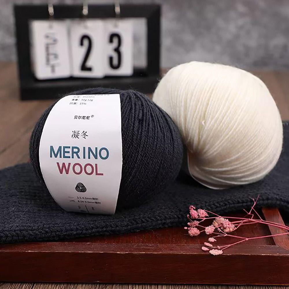 Вязание крючком Ручная работа Пряжа из чистой шерсти Меринос Поделки Нитки для шарфа Пальто Детского одеяла DIY