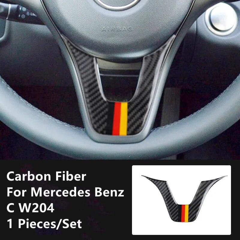 Углеродное волокно, модификация салона автомобиля, накладка, полоски, декоративные наклейки для Mercedes Benz C W204, внутренние аксессуары автомобиля