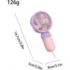 Personal Pocket Fan Portable Rechargeable Fan Small Cooling Fan Battery Operated Handheld Fan with Little Flower for Girls Boys Women Men 15*7.8*5.3c