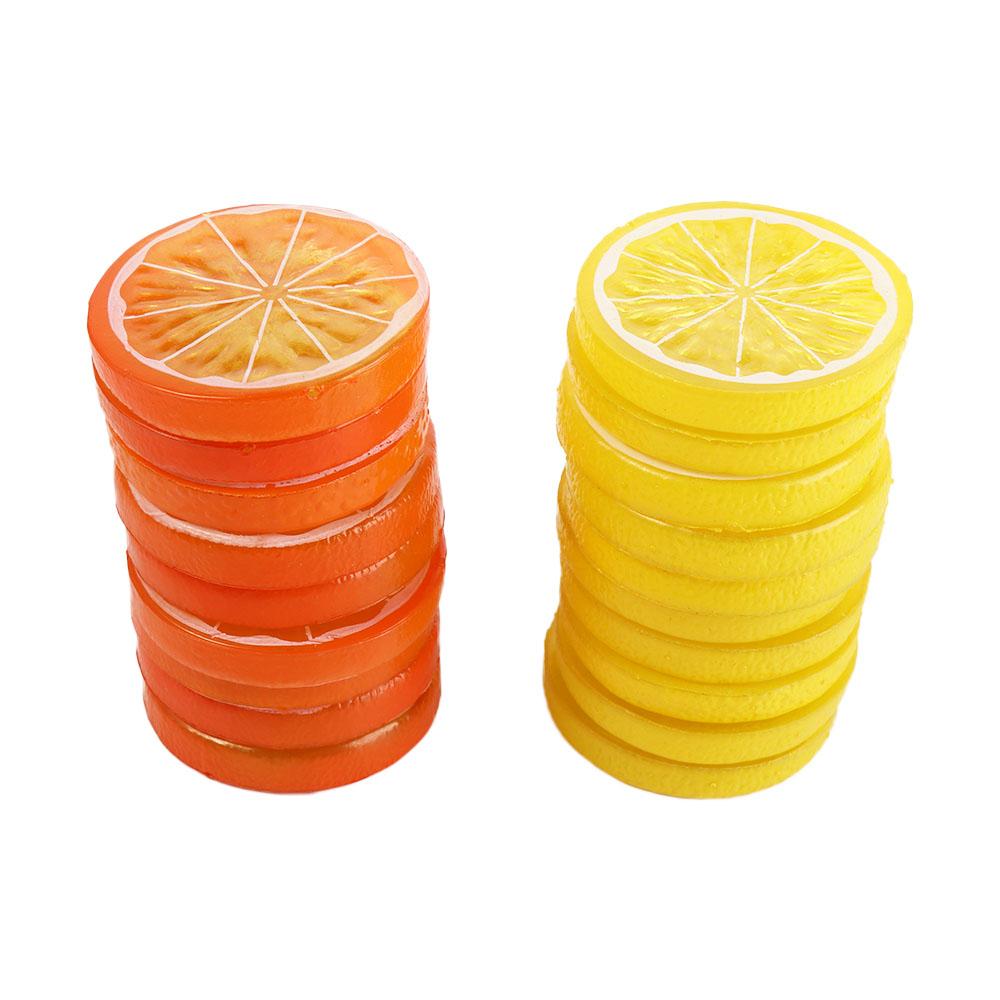 Photography Props Home Fake Fruit  Cognitive  Kitchen Decor Artificial Lemon Slice Simulation Fruit Fake Limes Chips
