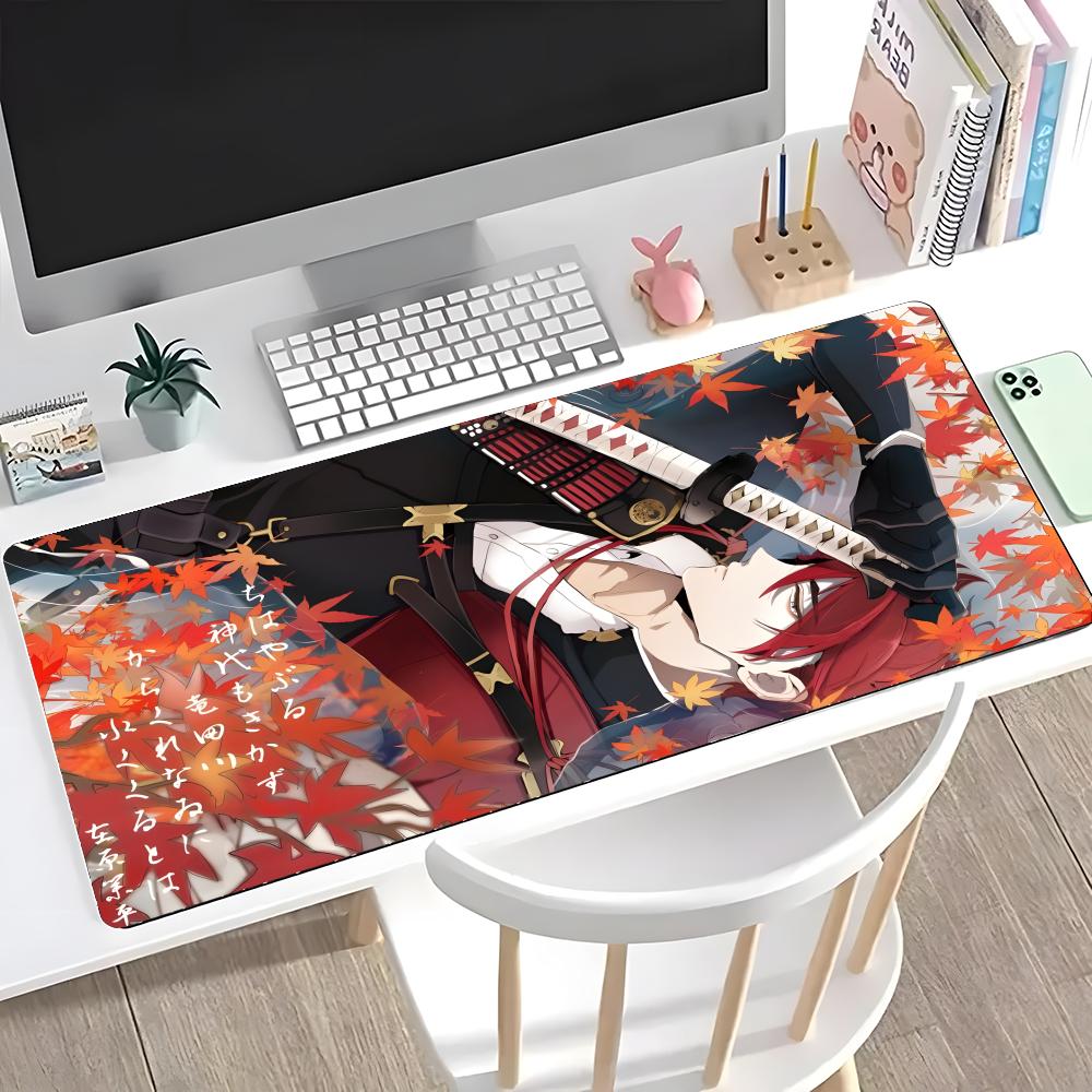 Аниме T-touken R-ranbu Коврик для мыши Mouse Pad Большой Игровой С заблокированным краем Утолщенный Настольный коврик для компьютерной клавиатуры