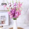 Искусственные орхидеи 3 вилки Реалистичные красочные искусственные цветы Свадьба Домашний офис Стол Центральная часть Искусственная цветочная ветка Цветочная композиция Украшение