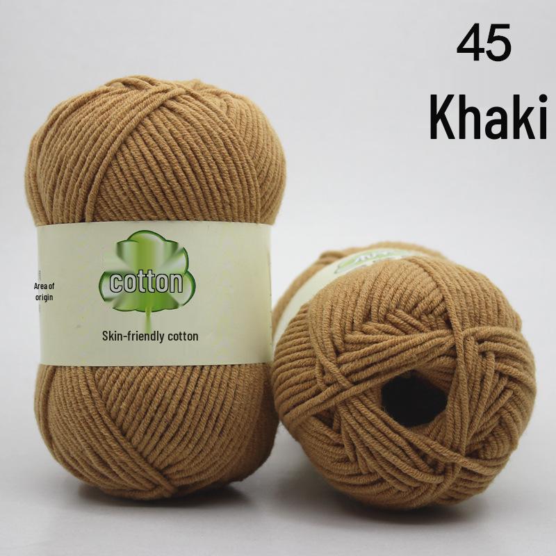 Пряжа из гребенного 5-слойного молочного хлопка для вязания и вязания крючком своими руками - Набор материалов средней толщины для шарфа и пледа