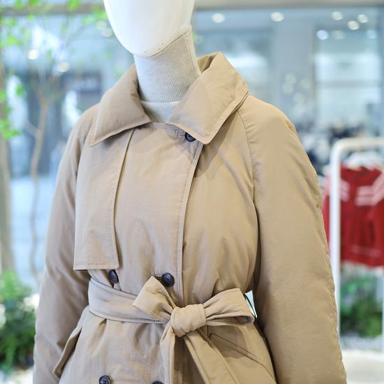 Длинное стеганое пальто Olive de Olive с поясом YP5WH252