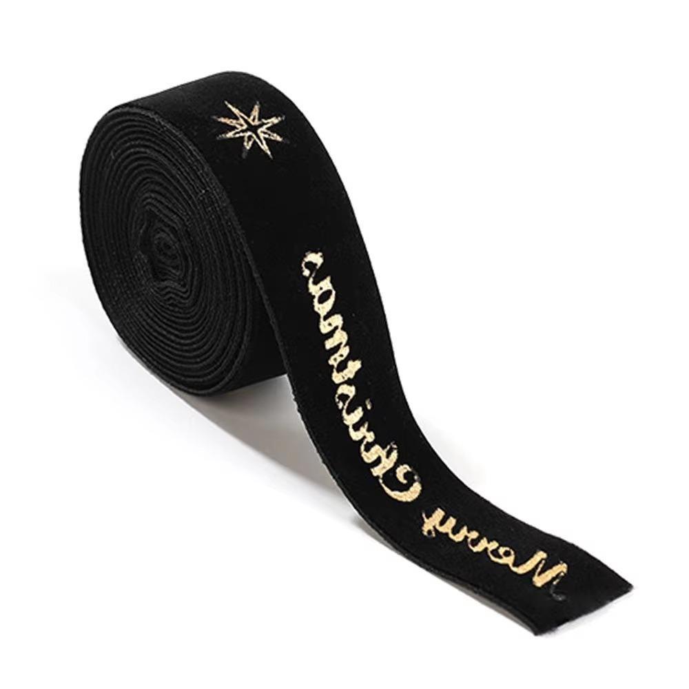 2.5CM Width Wired Velvet Ribbon High-Quality Christmas Packaging Ribbon Bow Making