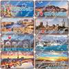 National Tourist City Plaques Metal Plate London Hawaii Venice Retro Metal Tin Signs Wall Decor Garage Car Club Living Room Home