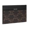 Celine Triomphe Logo Print Canvas Card Holder Medium Men Accessories Black Brown 10N762FGS-38SI