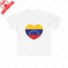 Heart Flag of Venezuela Men Women Cotton TShirt Creative Simple Style Funny Vintage Classics Tees Unisex Adult Casual Tops Gifts