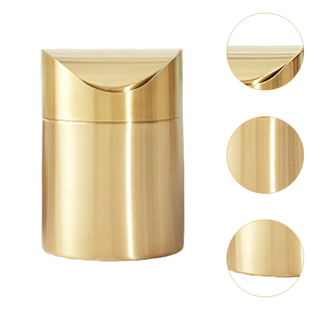 Мини-корзина для мусора Мини-мусорное ведро из нержавеющей стали Современное настольное мусорное ведро Небольшое мусорное ведро для гостиной, спальни, рядом с ванной комнатой