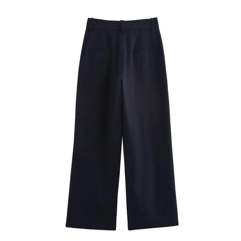 Fashion Style 2024 Autumn New Female Stylish All-Match Ornaments Zipper Ornament Straight-leg Casual Pants 8484683