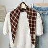 Winter Scarf Atmosphere New Fashion Sweet Couple Scarf Plaid Shawl Rhombus Scarf Waist