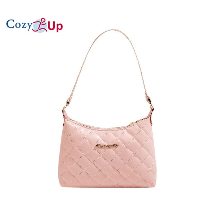 Cozy Up Fashionable Underarm Bag, Single Shoulder Diamond Pattern Texture Women's Bag