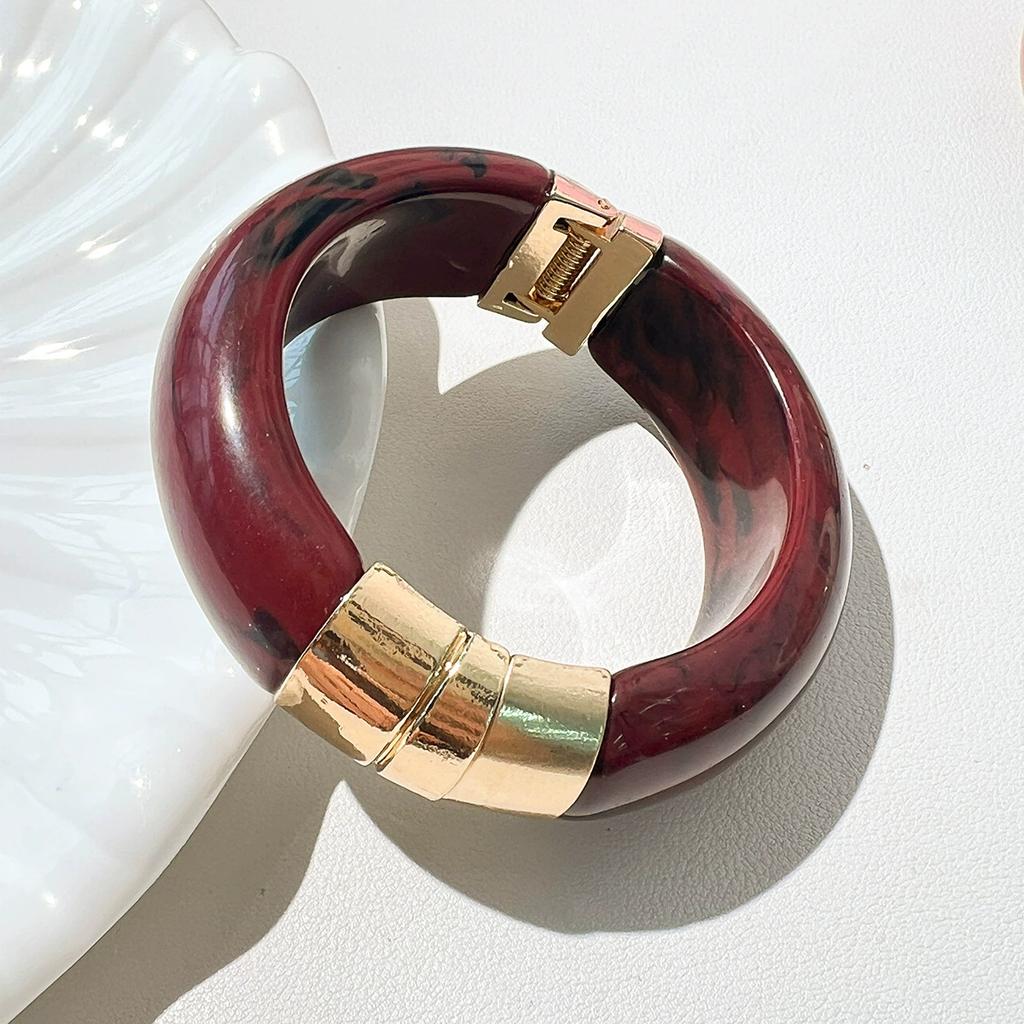 Fashionable French Retro Punk Wide-Edge Alloy Open Bracelet Simple Trendy Individual Ladies' Wristband Gift For Friends
