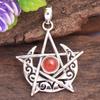 Carnelian Larimar Kyanite Green Onyx Moonstone Star & Moon Pendant 925 Sterling Silver Handmade Jewelry