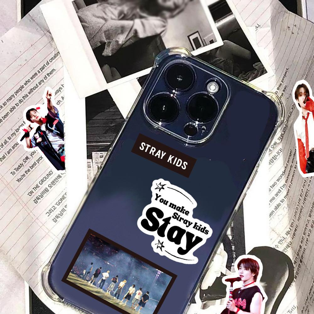 60 шт. Stray Kids Мировой тур Смешанные Мышечные Мужские Skzoo Наклейки для Ноутбука Водонепроницаемые Наклейки для Декора Водяных Стаканов Окружающие Наклейки