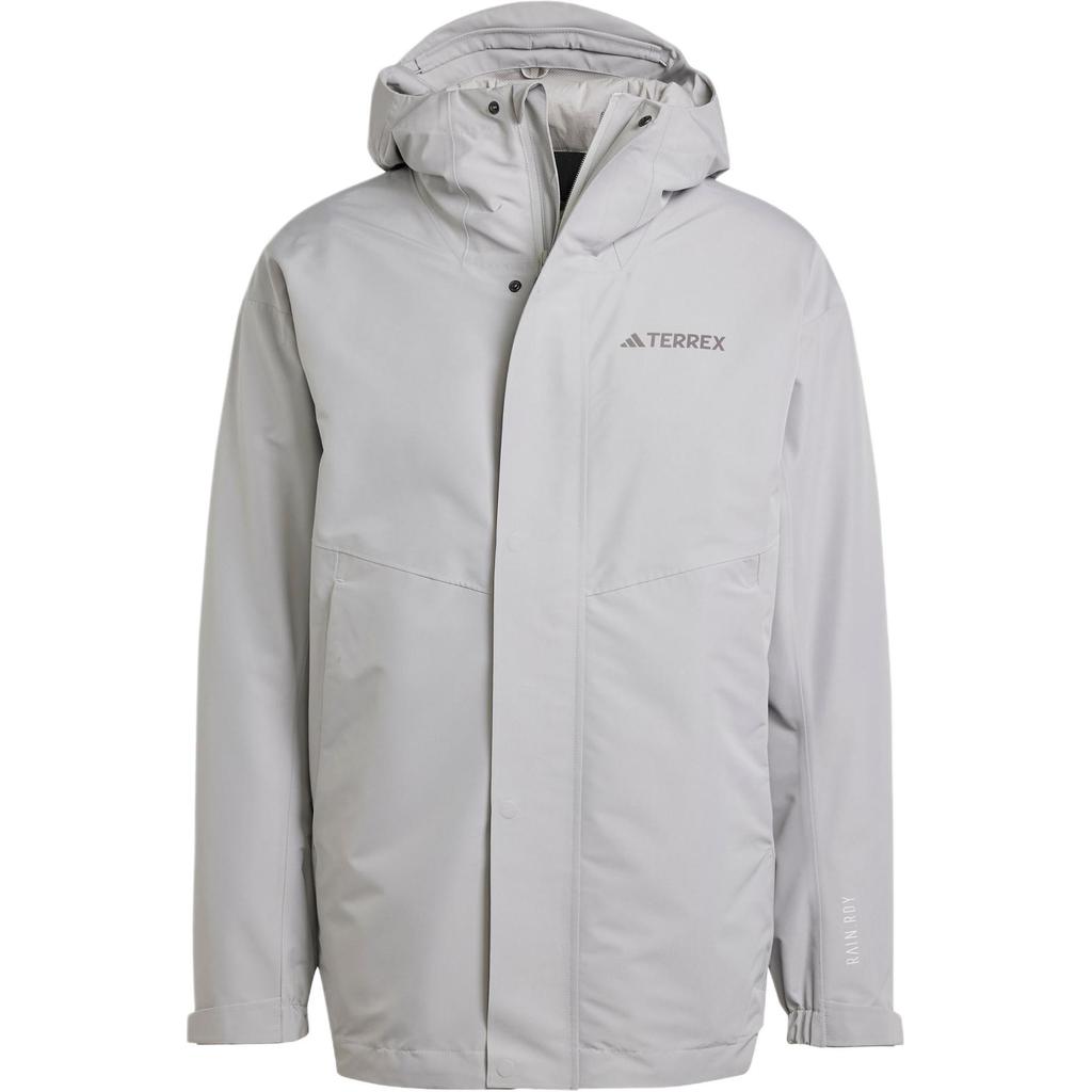 Adidas Xploric Series 3-In-1 Inner Jacket Outdoor Windproof Waterproof Down Insulation Men Jacket Gray IX7936