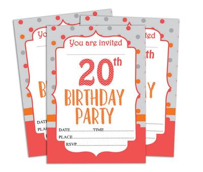 Darling Souvenir White Birthday Invitation Card Printable Elegant Fill or Write In Blank Party приглашает 28 шт. 5x7