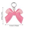 Patchwork Bowknot Keychain Bag Hanging Car Keyring Cute PU Leather Bow Pendant  Kids Girls