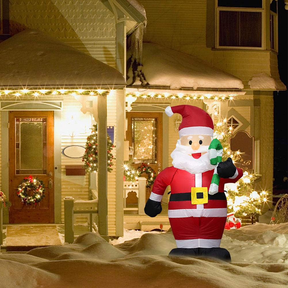 Светодиодная надувная милая игрушка, надуваемая воздухом, освещенное украшение в виде Санта-Клауса, светящаяся гигантская модель, украшение для рождественской садовой вечеринки