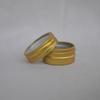 100pcs 10ml Gold Aluminum Jar 10g Metal Aluminum Tin Container Clear Window Gold Cosmetic Containers Nail Storage Jar