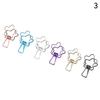6PCs/Set Hollowed Out Design Metal Binder Clip Long Tail Clips Office Hand Book Folder Paper Organizer Fish Clip
