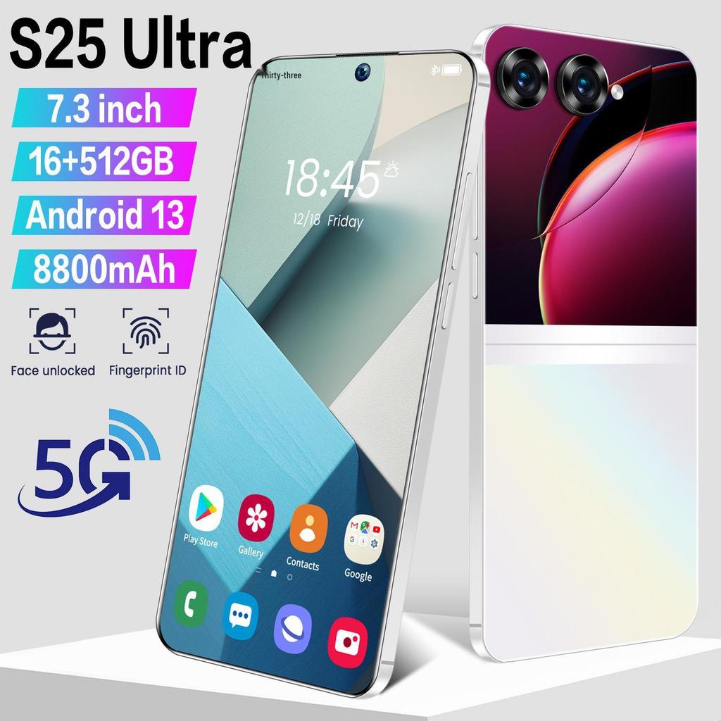 S25 Ultra+ 16+512 ГБ Android-смартфон, большой 7,3-дюймовый экран