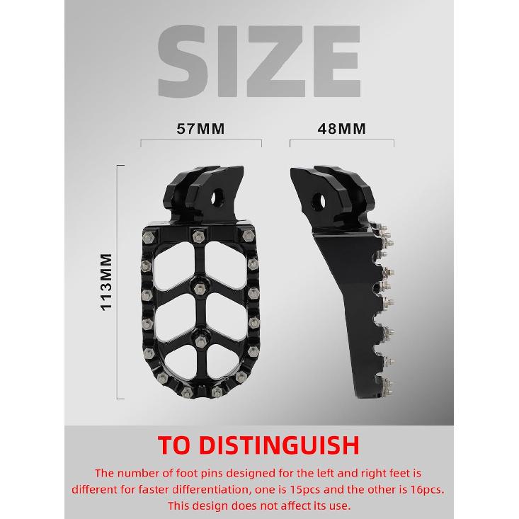 Foot Pegs for Surron Hyper Bee,CNC 6061 Aluminum Footpegs Pedal for Electric Dirt Bike Sur Ron Hyper Bee-Purple