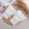 Flower Lace Fake Cuffs Pleated Horn Cuffs Decoration Gift False Cuff Sleeve  Photo Prop