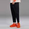 Li Ning SS22 однотонные свободные прямые брюки мужские низ черный AKXS115-1
