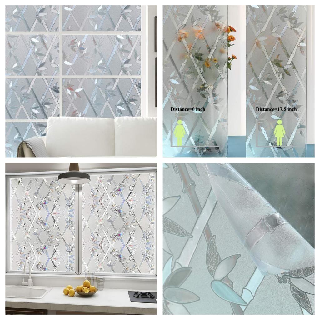 Широкая виниловая 3D-пленка для защиты окон шириной 75/90 см, теплоизоляционные радужные пленки для окон, декоративные наклейки для стекла с защитой от ультрафиолета