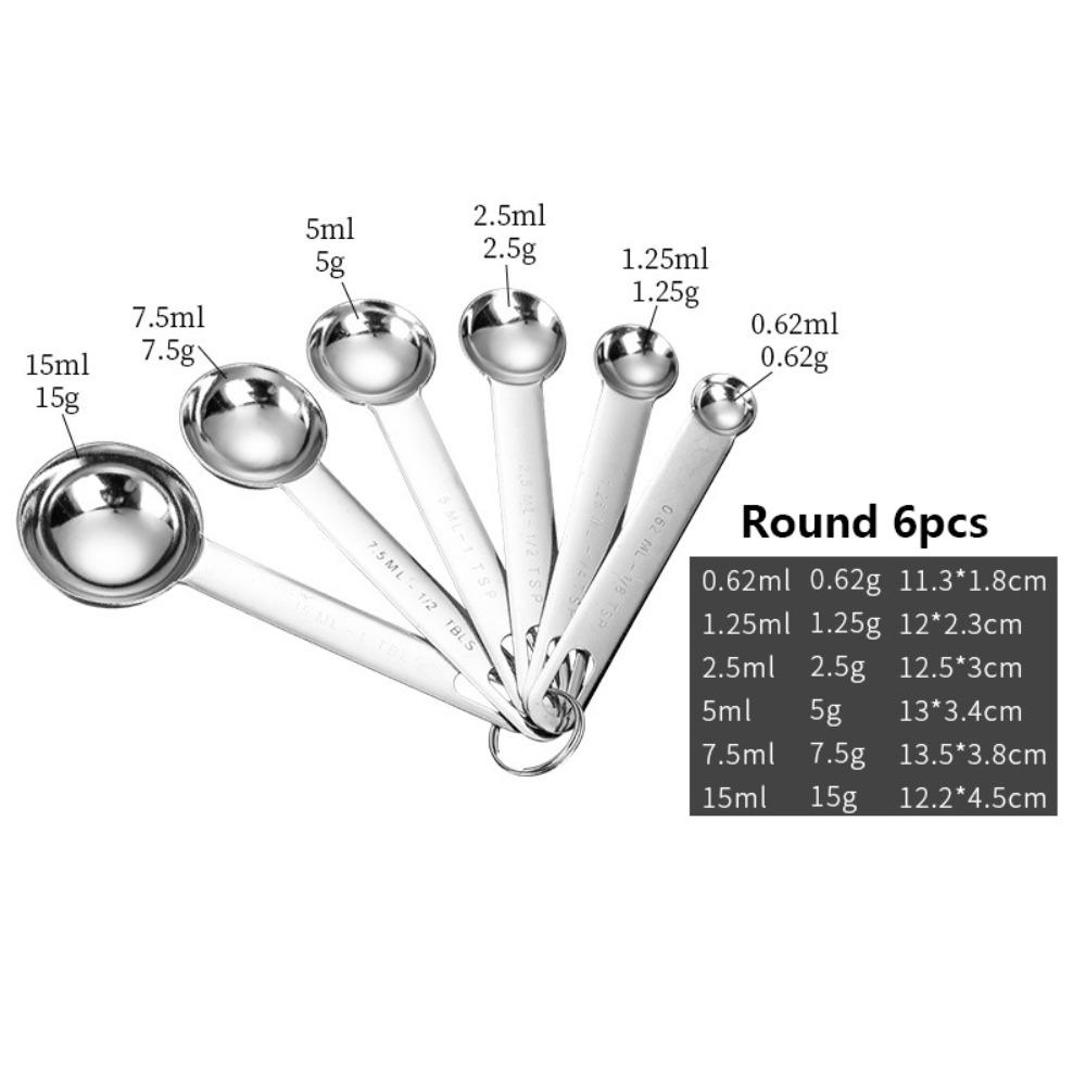 Food Grade Measuring Spoon Set with Scale Measuring Ruler Coffee Measuring Spoon Multipurpose Stackable Kitchen Measuring Cup