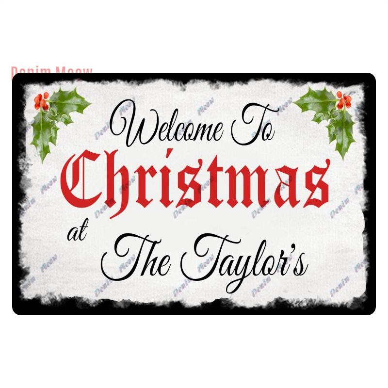 Retro Merry Christmas Metal Wall Decor Vintage Christmas Bakery Metal Sign for Gift Bar Club Cafe Room Decoration WY