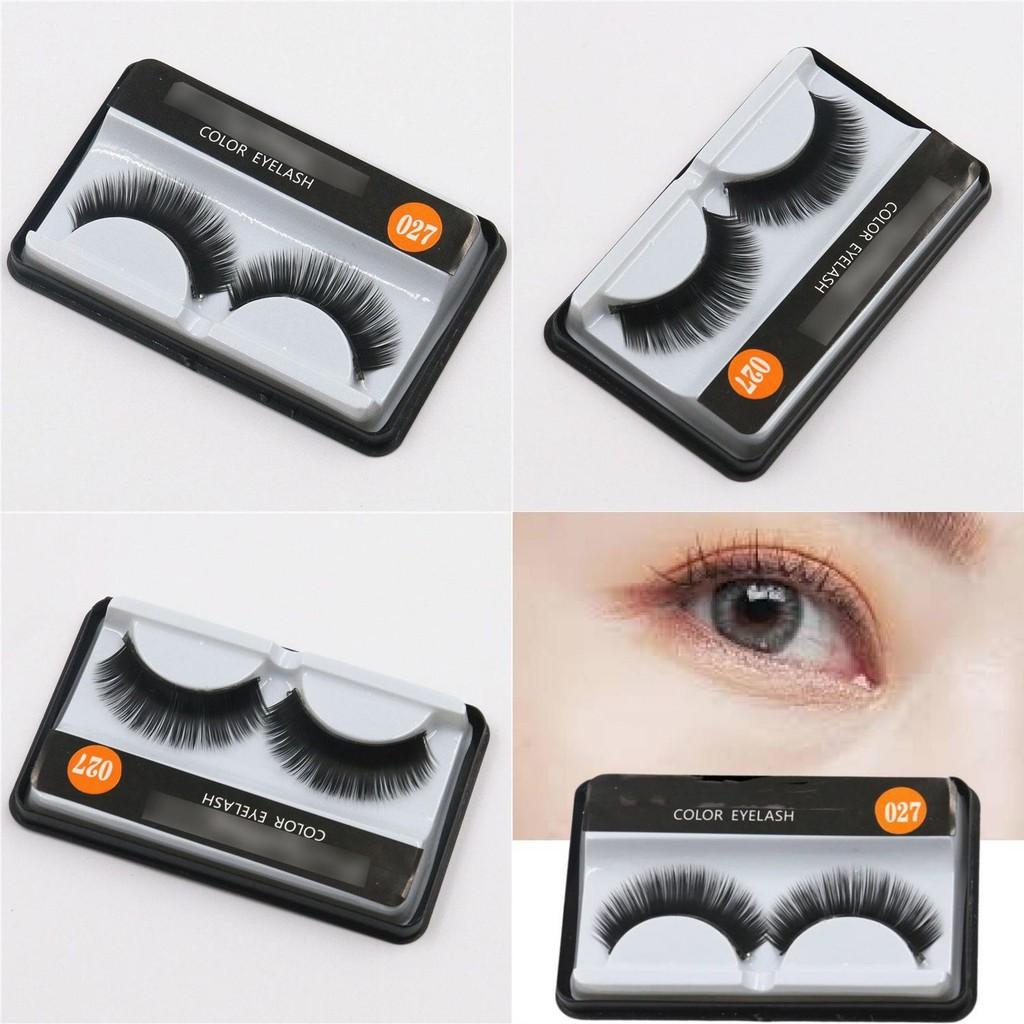 027 Натуральные длинные накладные ресницы оптом 2000 пар ручной работы на хлопковой основе