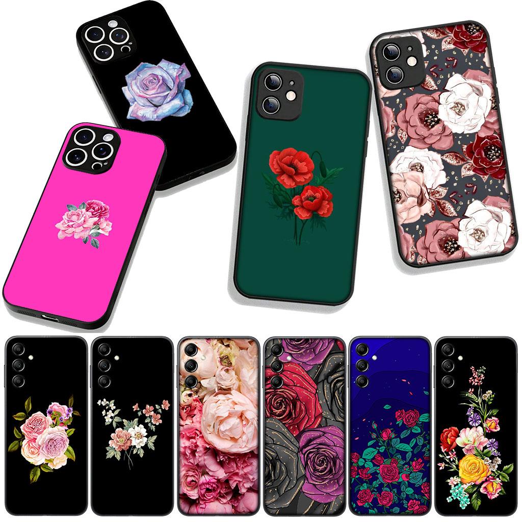 Чехол для Xiaomi Poco F7 F6 F8 Ultra F5 X7 X6 X5 X3 NFC M7 M6 Pro C85 C75 C65 C71 C61 Коке Чехол для телефона Розовый цветок Пион