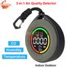 Portable 3-in-1 Air Quality Detector Mini Magnetic Carbon Monoxide Detector Temperature Humidity Meter Indoor Outdoor CO Monitor