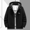 Men's Plus Size Thick Fleece Hooded Jacket - Extra Warm and Composite Design